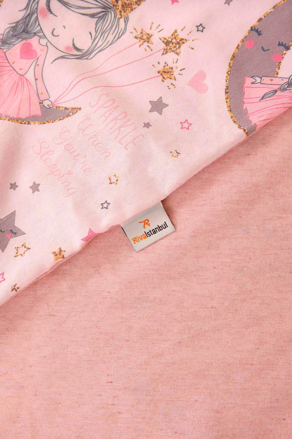 Ay Kız Ensemble de Housse de Couette pour Enfant en Coton