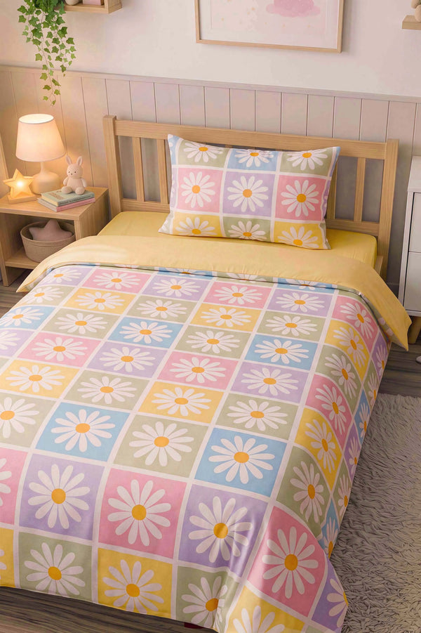 Candy Bloom Ensemble de Housse de Couette pour Enfant en Coton