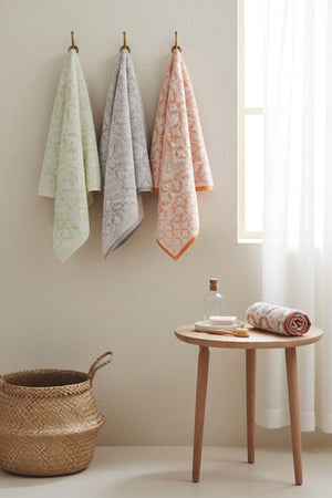 Set de 4 serviettes Karya 100 % coton 50 x 80 cm