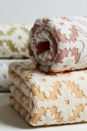 Set de 4 serviettes Karya 100 % coton 50 x 80 cm