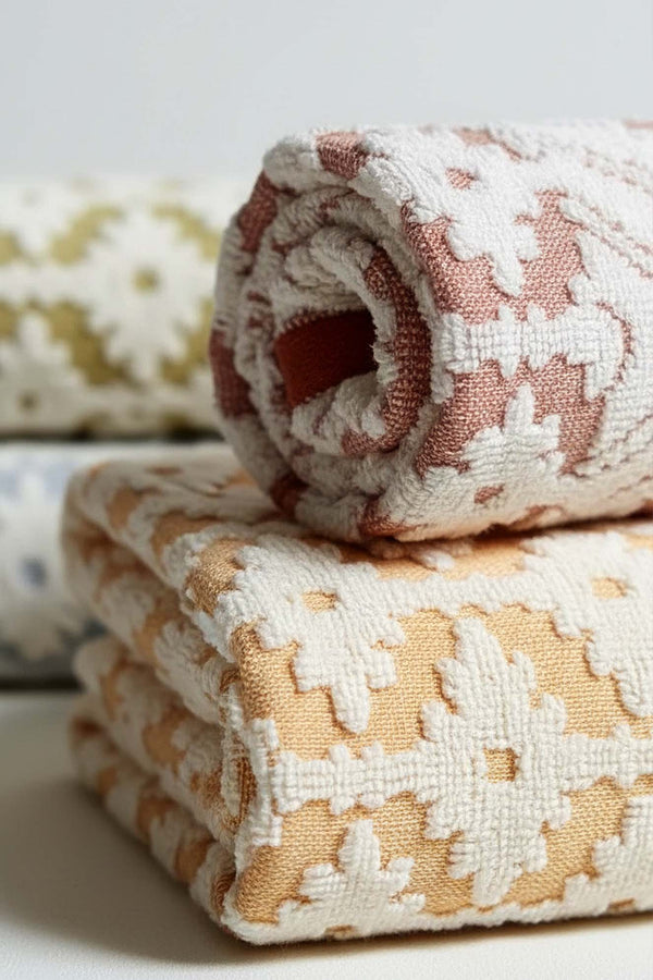 Set de 4 serviettes Karya 100 % coton 50 x 80 cm