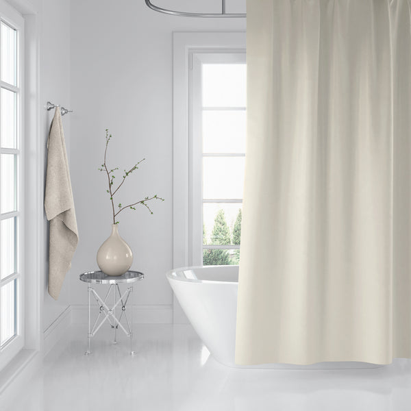 Rideau De Douche Imperméable Blanc Cassé - 180x200 cm