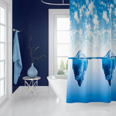 Rideau De Douche Imperméable Iceberg - 180x200 cm