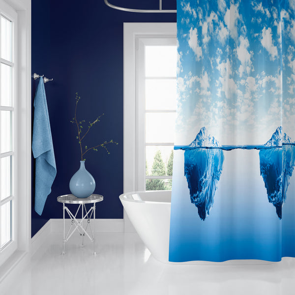 Rideau De Douche Imperméable Iceberg - 180x200 cm