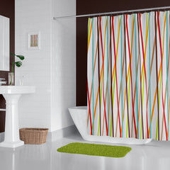 Rideau De Douche Imperméable Rayé - 180x200 cm