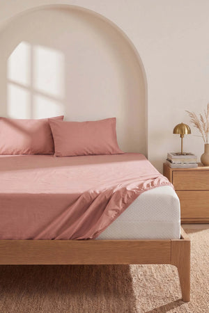 Drap-housse en Polycoton vert clair– Confort & Praticité 160 × 200 cm