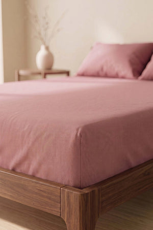 Drap-housse en Polycoton vert clair– Confort & Praticité 160 × 200 cm