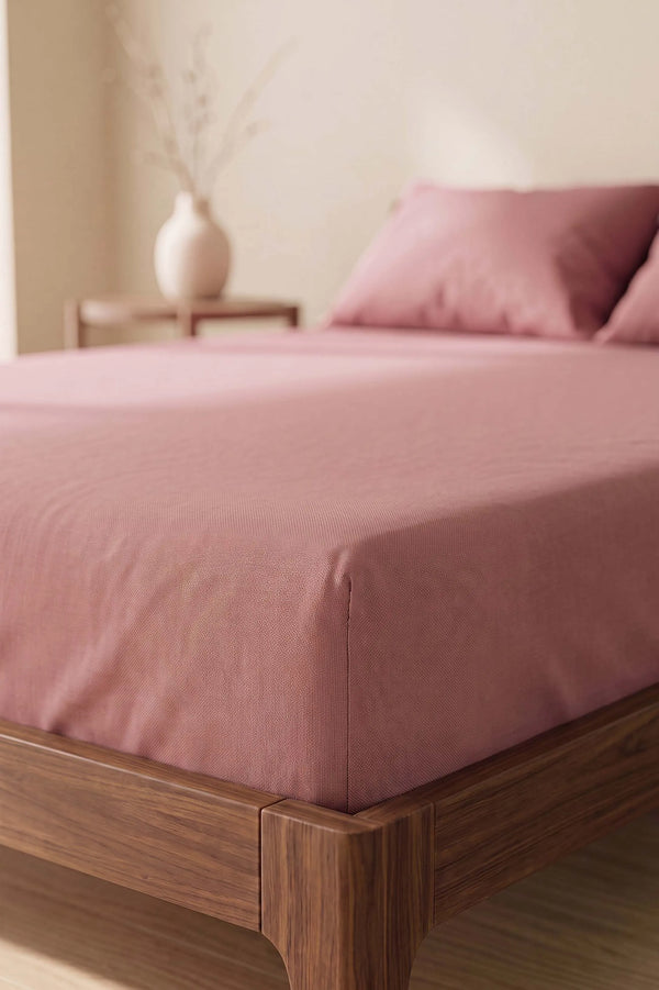 Drap-housse en Polycoton vert clair– Confort & Praticité 160 × 200 cm