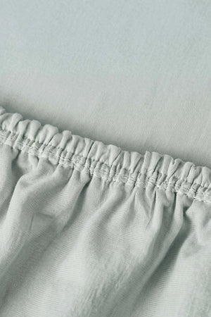 Drap-housse en Polycoton vert clair– Confort & Praticité 160 × 200 cm