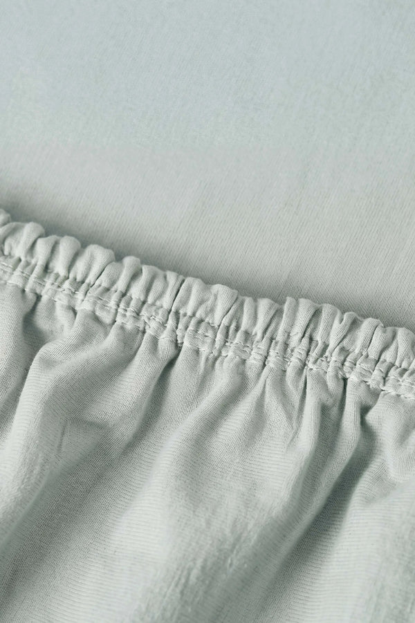 Drap-housse en Polycoton vert clair– Confort & Praticité 160 × 200 cm