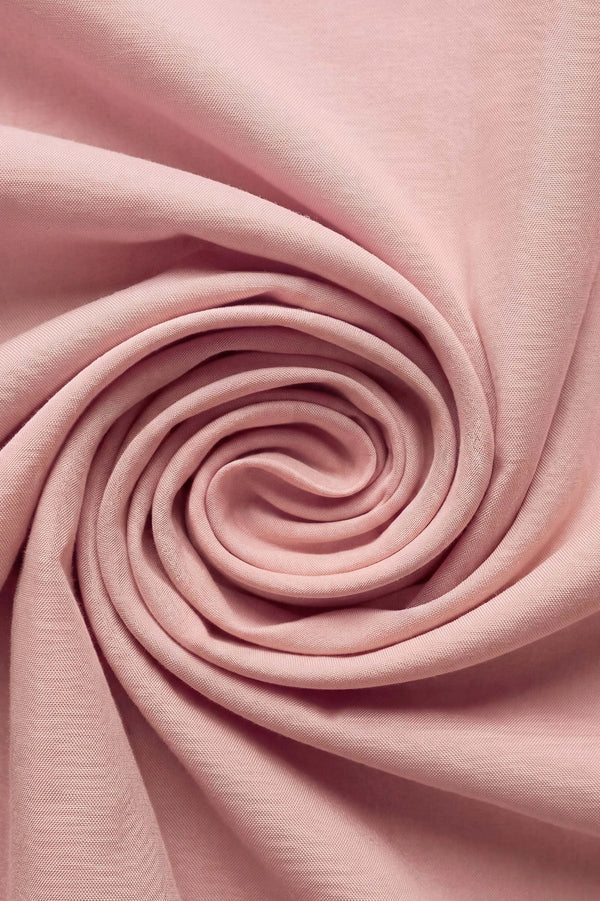 Drap-Housse Double en Coton Rose Poudré 160x200 cm
