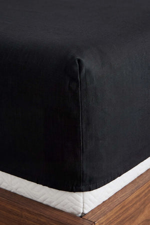 Drap-housse en Polycoton Noir – Confort & Praticité 160 × 200 cm