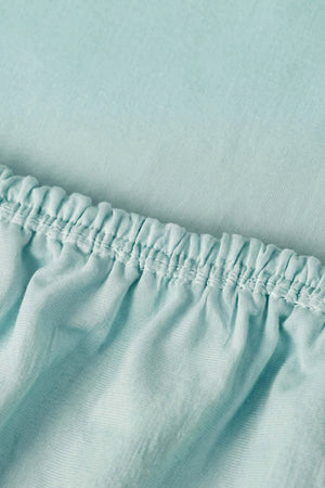 Drap-Housse Double en Coton Vert Menthe 160x200 cm