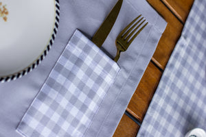 Moena Ensemble 7 Pièces Gris (6 Sous-Plats + Chemin)