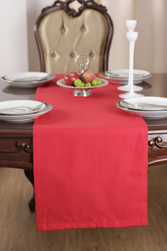 Chemin De Table Polycoton Rouge - 40x140 cm