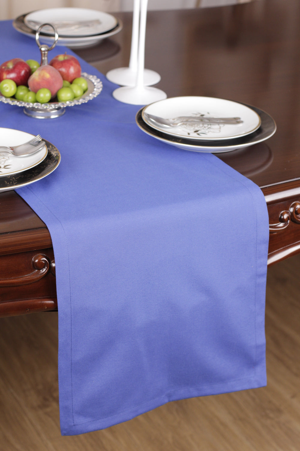 Chemin De Table Polycoton Bleu- 40x140 cm
