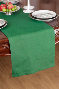 Chemin De Table Polycoton Vert - 40x140 cm