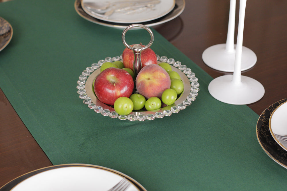 Chemin De Table Polycoton Vert - 40x140 cm