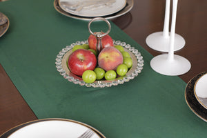 Chemin De Table Polycoton Vert - 40x140 cm