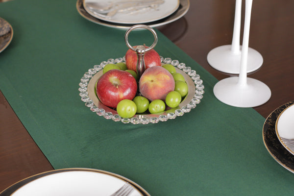 Chemin De Table Polycoton Vert - 40x140 cm