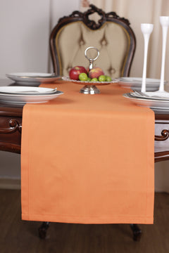 Chemin De Table Polycoton Orange - 40x140 cm