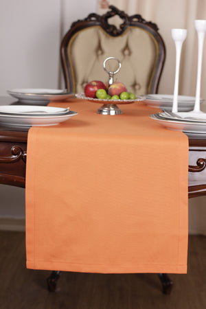 Chemin De Table Polycoton Orange - 40x140 cm