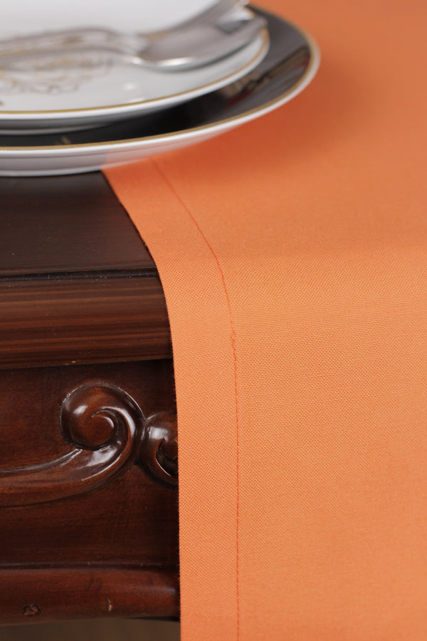Chemin De Table Polycoton Orange - 40x140 cm