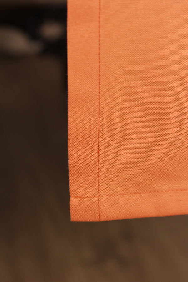 Chemin De Table Polycoton Orange - 40x140 cm