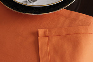 Chemin De Table Polycoton Orange - 40x140 cm