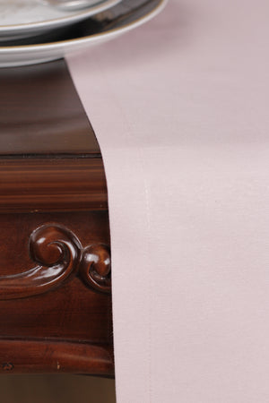 Chemin De Table Polycoton Rose- 40x140 cm