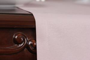 Chemin De Table Polycoton Rose- 40x140 cm