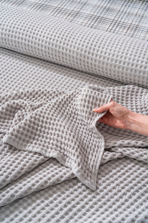Ensemble de Draps En Coton Gris - 4 Pièces