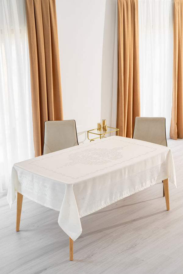 Nappe Rectangulaire JUMBO Blanc Cassé - 140x180 cm