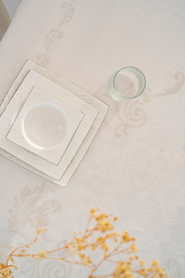 Nappe Rectangulaire JUMBO Blanc cassé - 160x260 cm