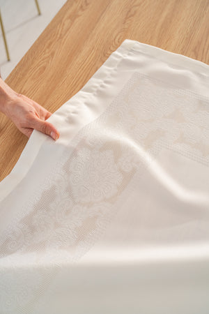 Nappe Rectangulaire JUMBO Blanc Cassé - 160x220 cm