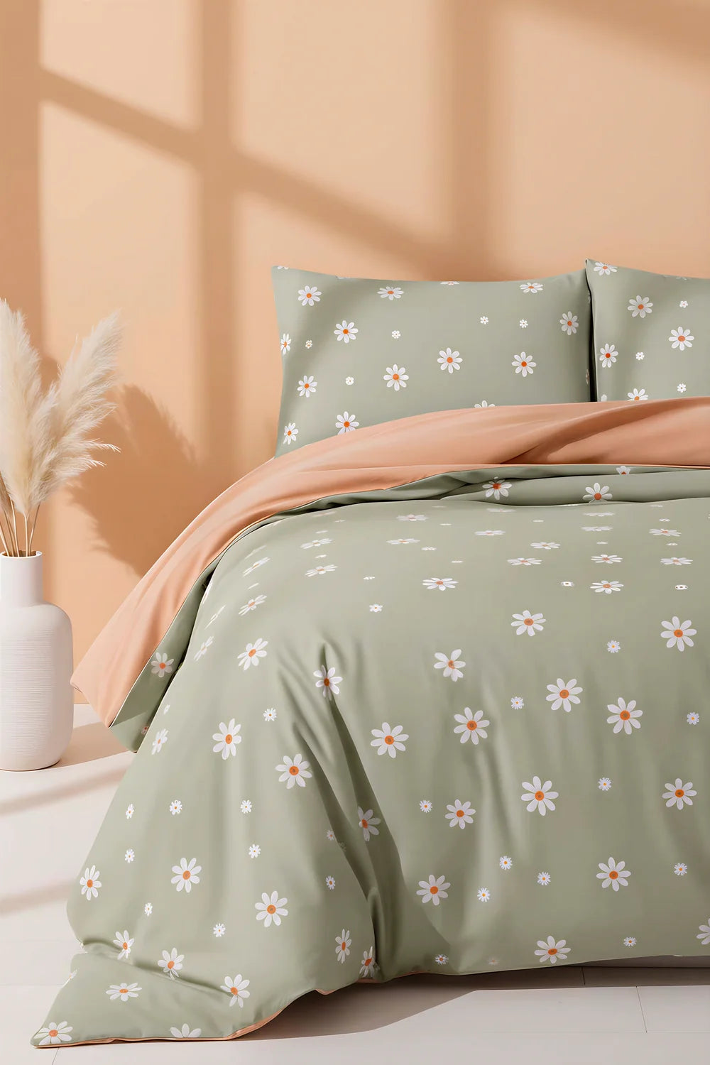 Ensemble de housse de couette double minimal yeşil