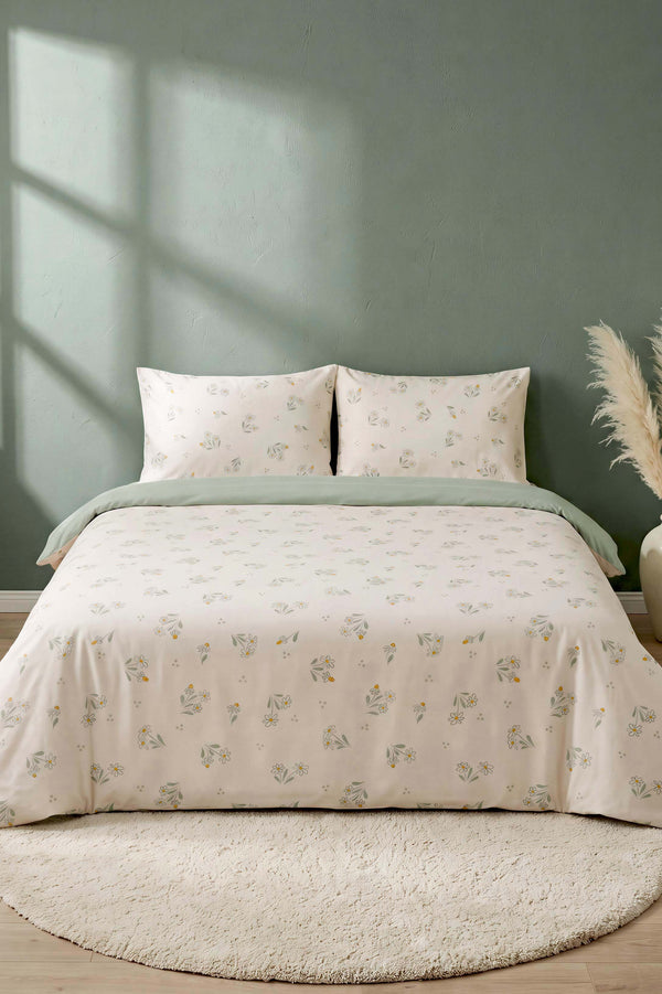 Parure de lit double en coton respirant Felicia