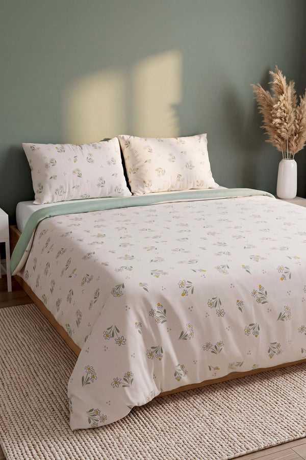 Parure de lit double en coton respirant Felicia