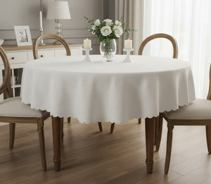 Nappe Ronde Blanc Cassé - 170 cm