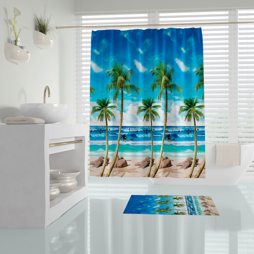 Palm Beach Rideau De Douche Imperméable - 180x200 cm