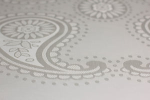 Nappe Ronde Jacquard Blanc Cassé - 160 cm