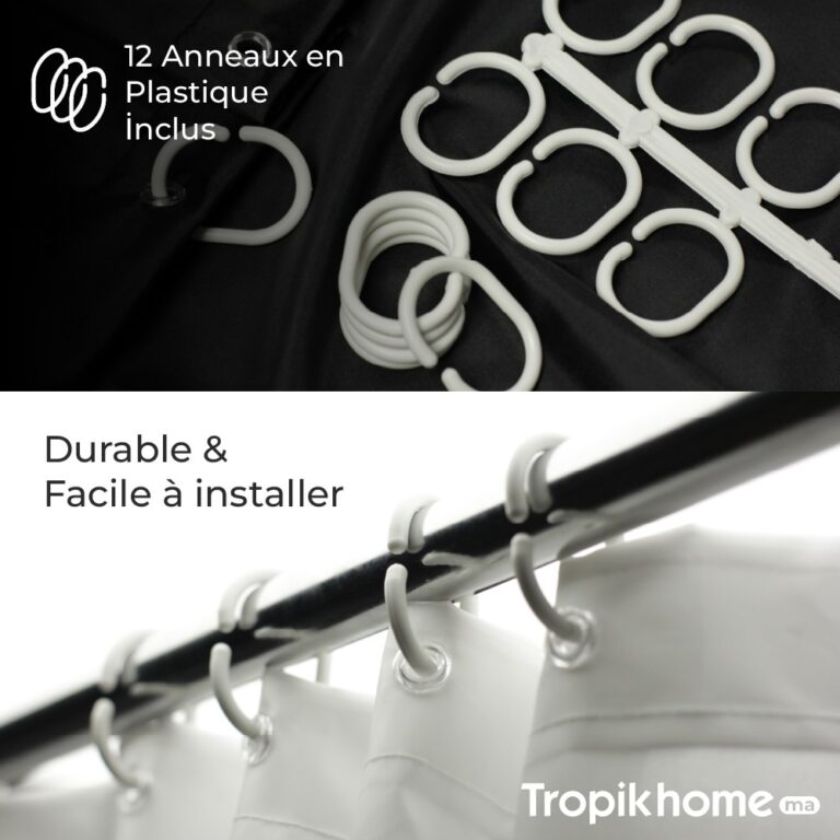 Rideau De Douche Imperméable Abstrait - 180x200 cm