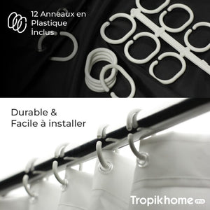 Rideau De Douche Imperméable Abstrait - 180x200 cm