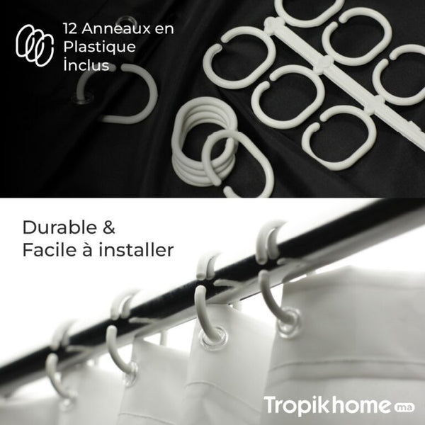 Rideau De Douche Imperméable Abstrait - 180x200 cm