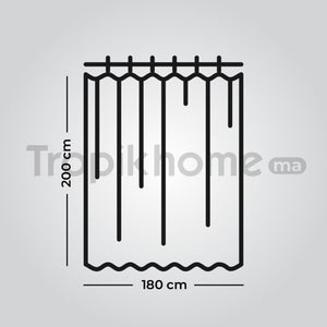 Versa Rideau De Douche Imperméable - 180x200 cm