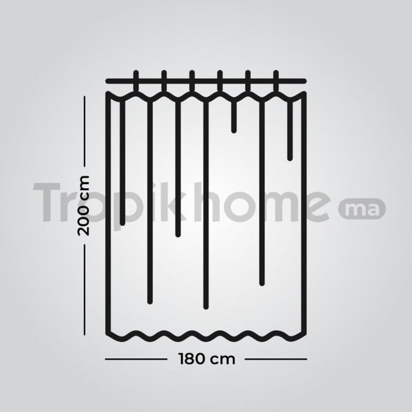 Versa Rideau De Douche Imperméable - 180x200 cm