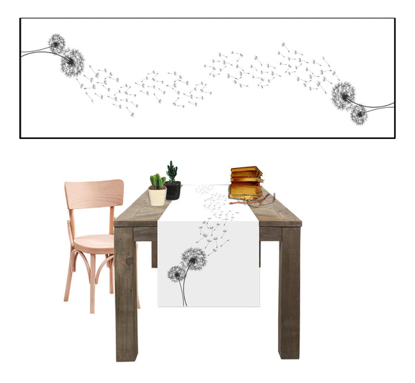 Chemin De Table Imprimé Pissenlit - 45x150 cm