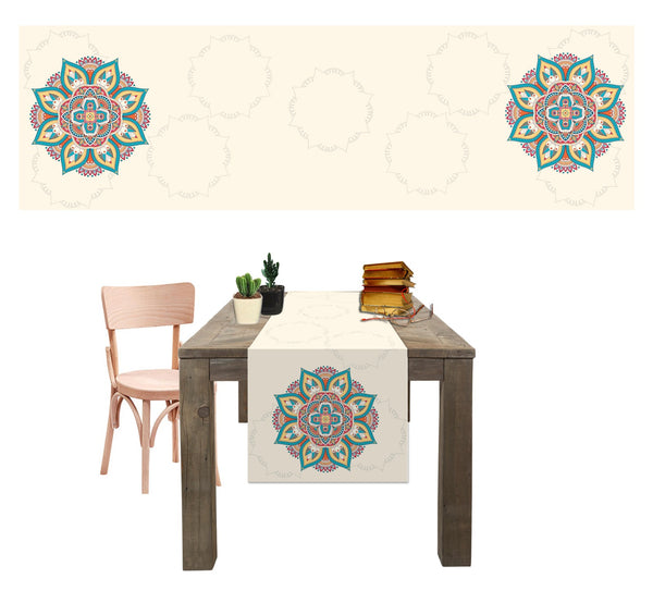 Chemin De Table Imprimé Géométrique - 45x150 cm
