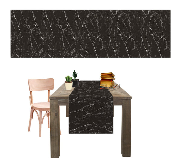 Chemin De Table Imprimé Marbre - 45x150 cm