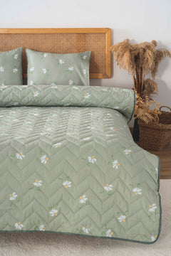 Couette bombée en polycoton yeşil papatya